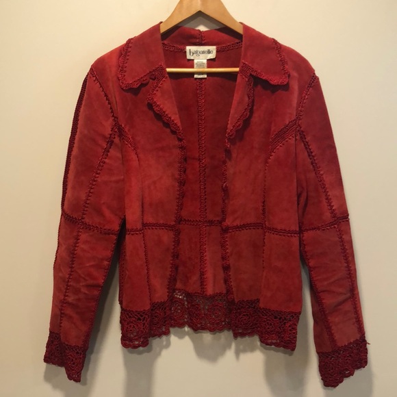 Vintage Jackets & Coats Y2k Red Patch Leather Jacket Poshmark